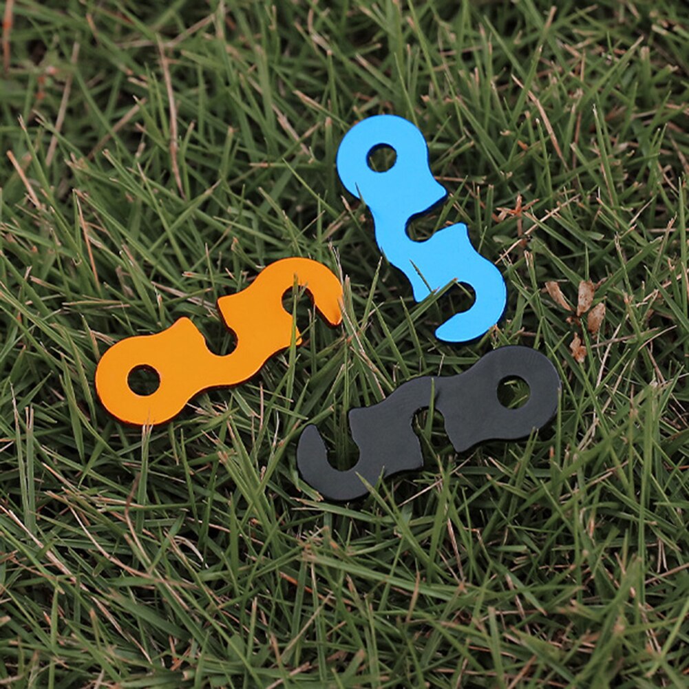 Cheap Goat Tents 10pcs Adjustable Camping Tent Cord Rope Buckle S Type Tensioners Fastener Outdoor Canopy Adjustable Length Fixing Ring Tent Accessories 